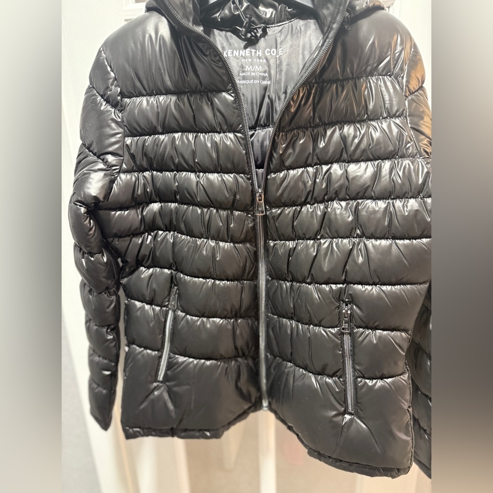 NWT Kenneth Cole Hooded Front Zip Puffer Jacket - Picture 9 of 16